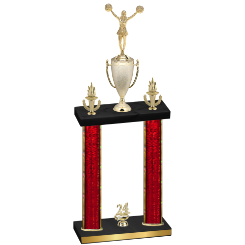 Double Red Glacier Year Cheerleading Trophy