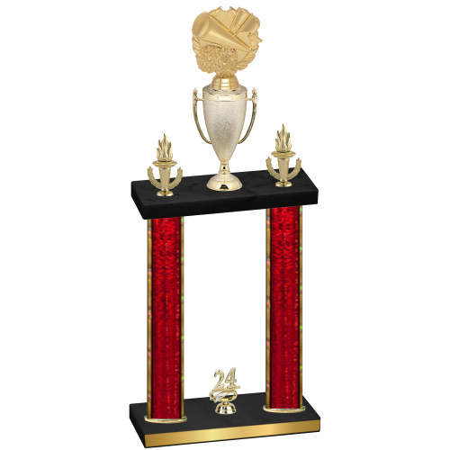 Double Red Glacier Year Cheerleading Trophy