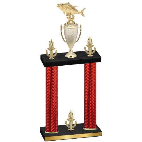 Double Red Carbon Fiber Victory Fishing Trophy
