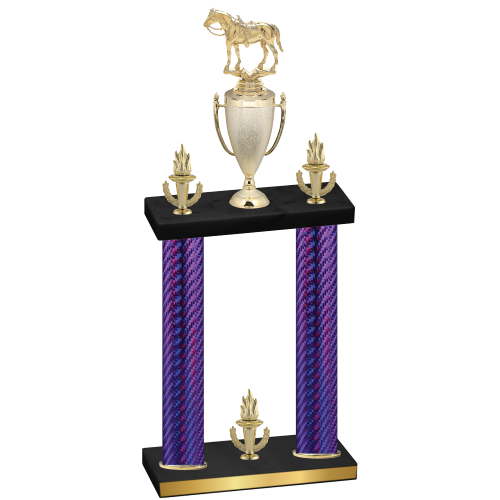 Double Purple Carbon Fiber Victory Horses Trophy