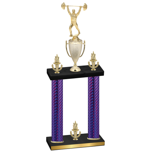 Double Purple Carbon Fiber Victory Weights Trophy