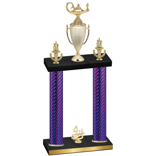 Double Purple Carbon Fiber Fourth Place Academics Trophy