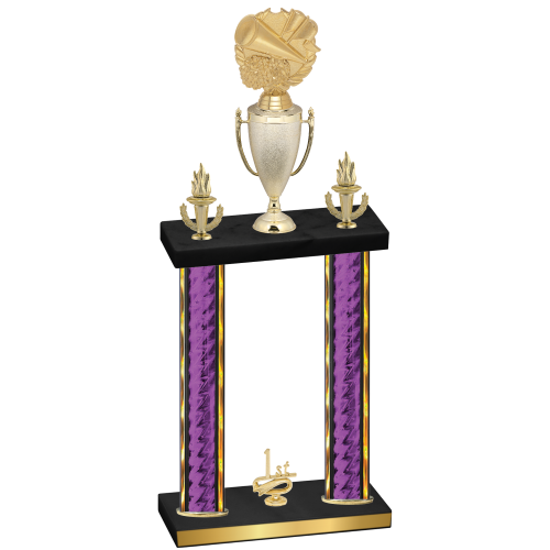 Double Purple Glacier First Place Cheerleading Trophy