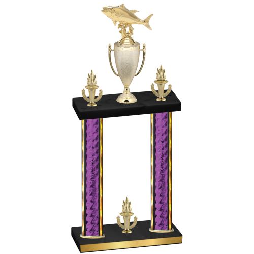 Double Purple Glacier Victory Fishing Trophy