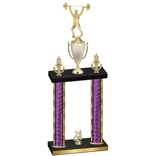 Double Purple Glacier Year Weights Trophy