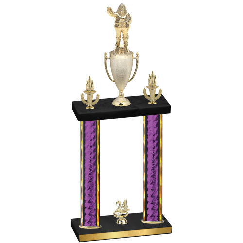 Double Purple Glacier Year Holiday Trophy