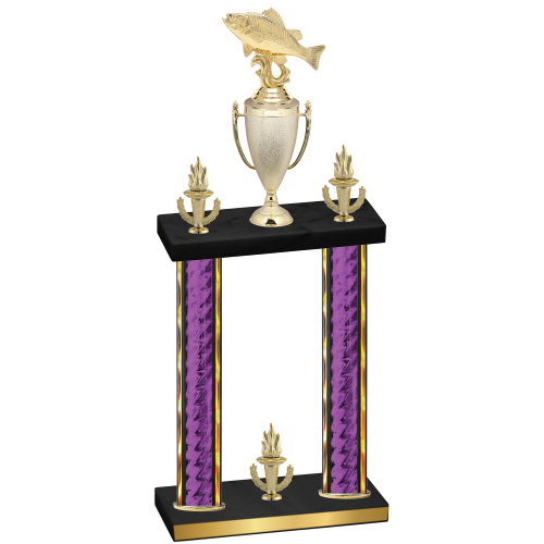 Double Purple Glacier Victory Fishing Trophy
