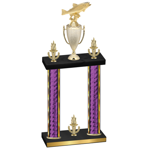 Double Purple Glacier Victory Fishing Trophy