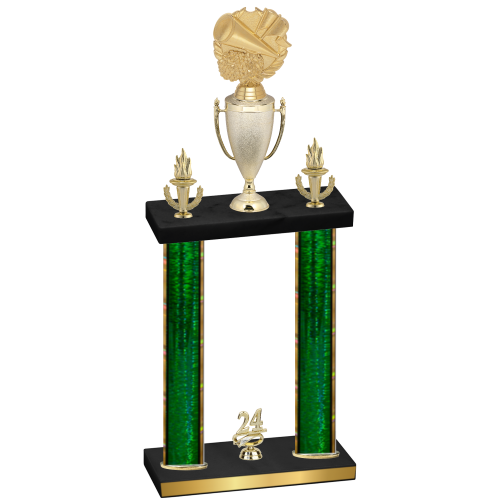 Double Green Glacier Year Cheerleading Trophy
