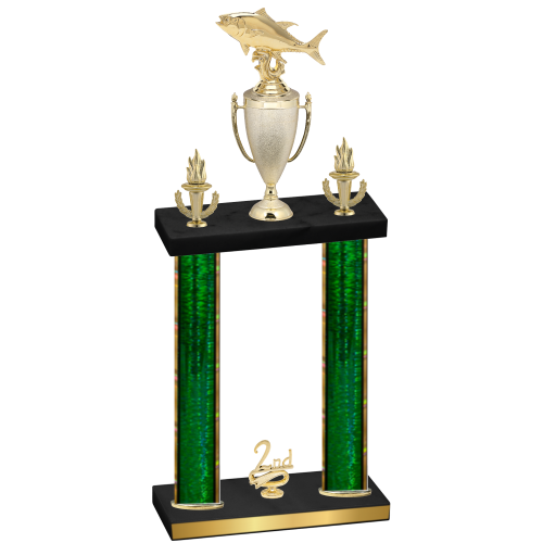 Double Green Glacier Second Place Fishing Trophy