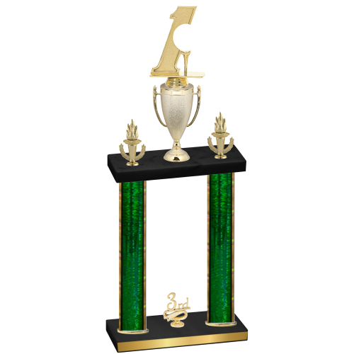 Double Green Glacier Third Place Golf Trophy