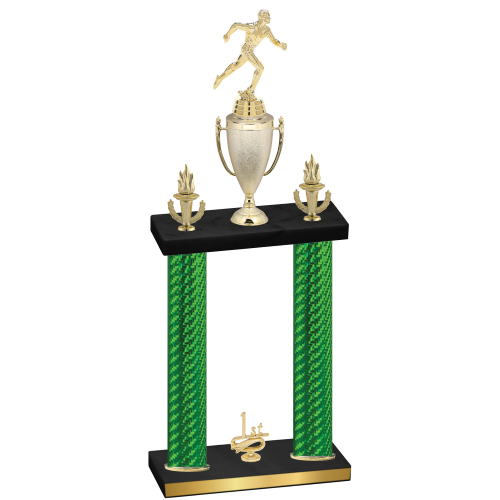 Double Green Carbon Fiber First Place Running Trophy