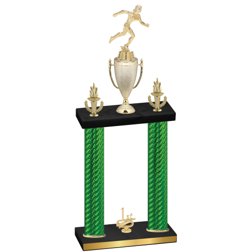 Double Green Carbon Fiber First Place Running Trophy