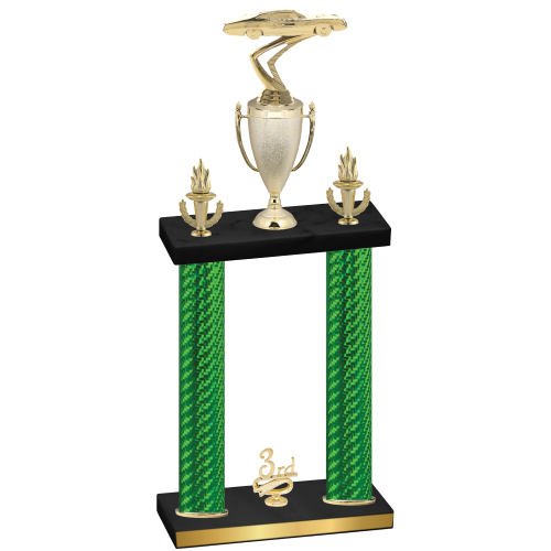 Double Green Carbon Fiber Third Place Cars Trophy