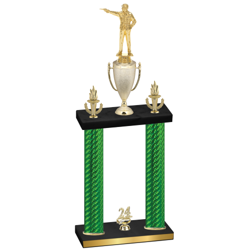Double Green Carbon Fiber Year Shooter Trophy