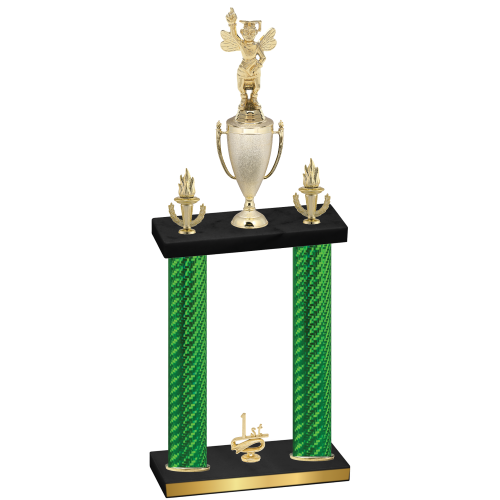 Double Green Carbon Fiber First Place Academics Trophy