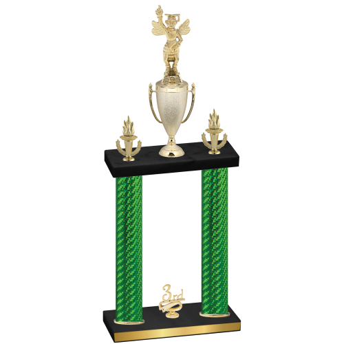 Double Green Carbon Fiber Third Place Academics Trophy