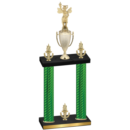 Double Green Carbon Fiber Victory Academics Trophy