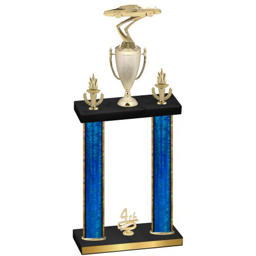 Double Blue Glacier Fourth Place Cars Trophy