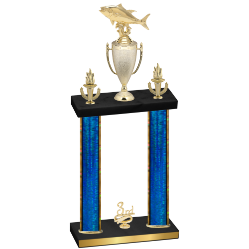 Double Blue Glacier Third Place Fishing Trophy