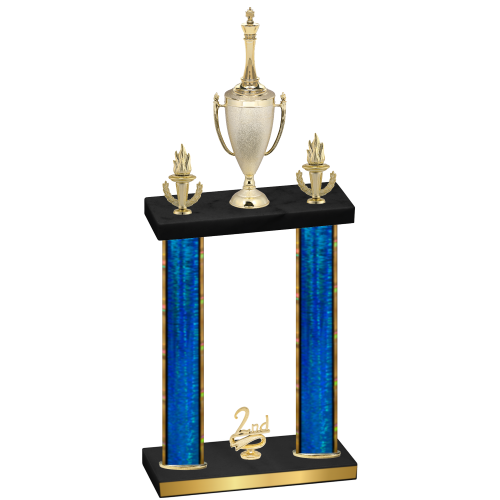 Double Blue Glacier Second Place Chess Trophy