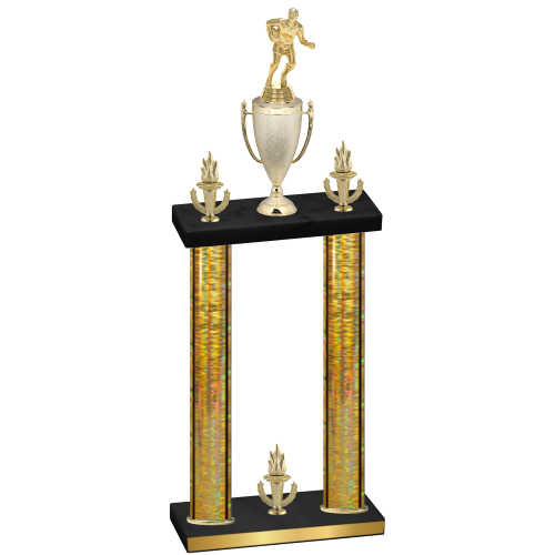 Double Gold Glacier Victory Rugby Trophy