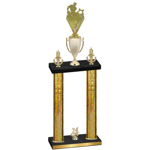 Double Gold Glacier Year Rugby Trophy