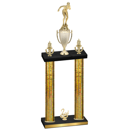 Double Gold Glacier Second Place Tennis Trophy