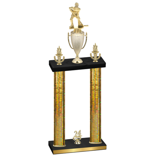 Double Gold Glacier Year Hockey Trophy