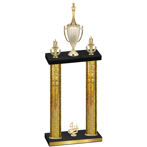 Double Gold Glacier Fourth Place Chess Trophy