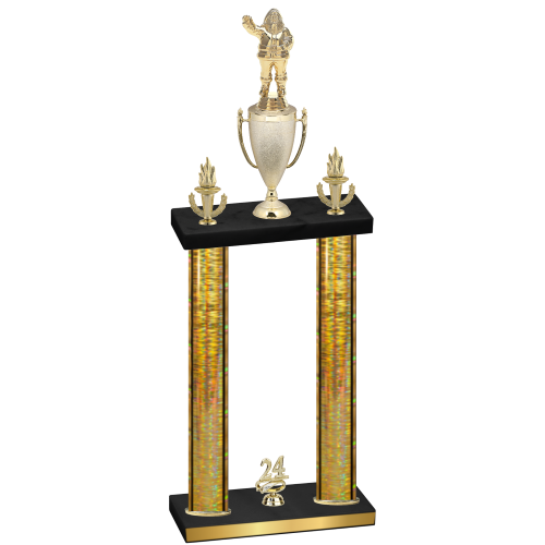 Double Gold Glacier Year Holiday Trophy