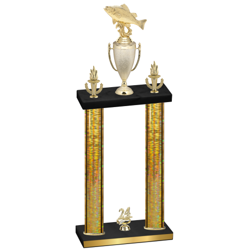 Double Gold Glacier Year Fishing Trophy