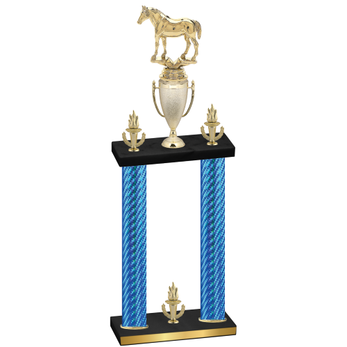 Double Blue Carbon Fiber Victory Horses Trophy