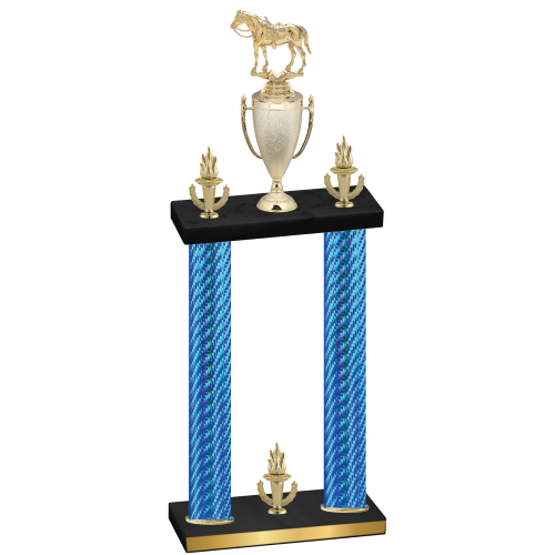 Double Blue Carbon Fiber Victory Horses Trophy