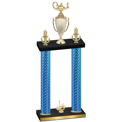 Double Blue Carbon Fiber First Place Academics Trophy