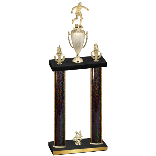 Double Black Glacier Year Soccer Trophy