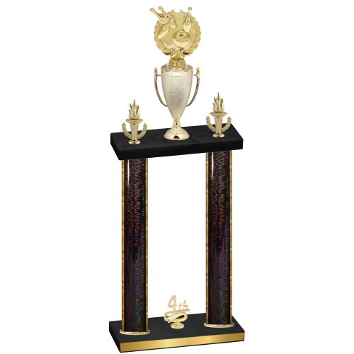 Double Black Glacier Fourth Place Bowling Trophy