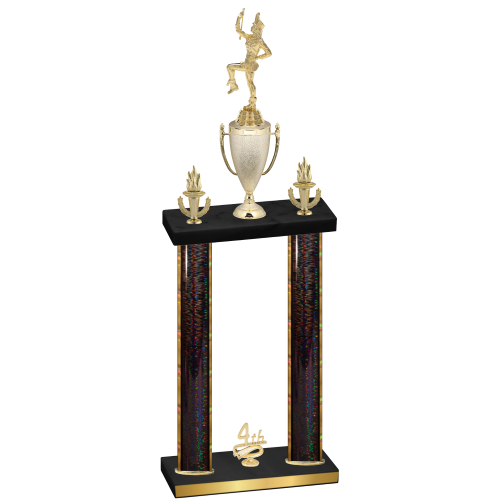 Double Black Glacier Fourth Place Majorette Trophy