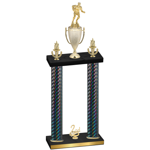 Double Black Carbon Fiber Second Place Rugby Trophy