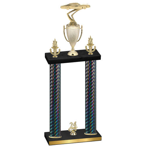 Double Black Carbon Fiber Year Cars Trophy