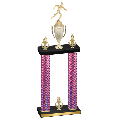 Double Pink Carbon Fiber Victory Running Trophy