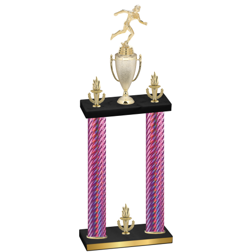 Double Pink Carbon Fiber Victory Running Trophy