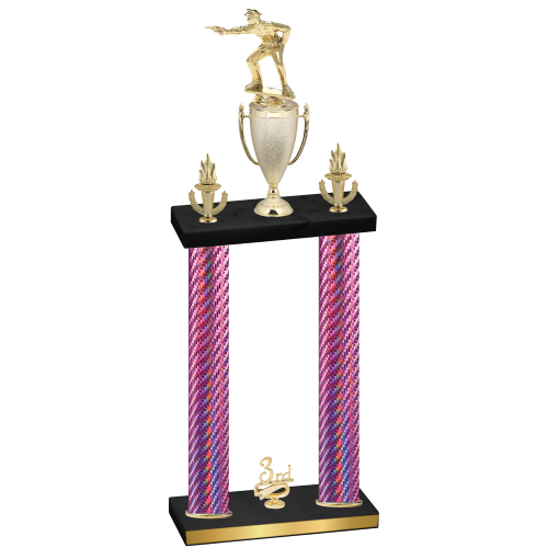 Double Pink Carbon Fiber Third Place Shooter Trophy