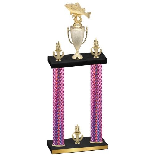 Double Pink Carbon Fiber Victory Fishing Trophy