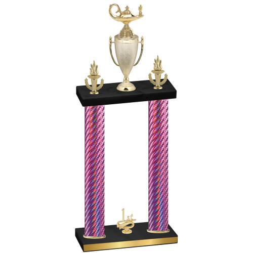 Double Pink Carbon Fiber First Place Academics Trophy