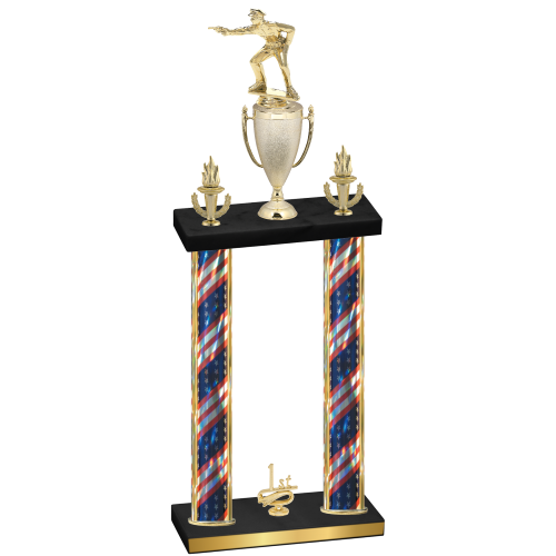 Double Flag USA First Place Shooter Trophy