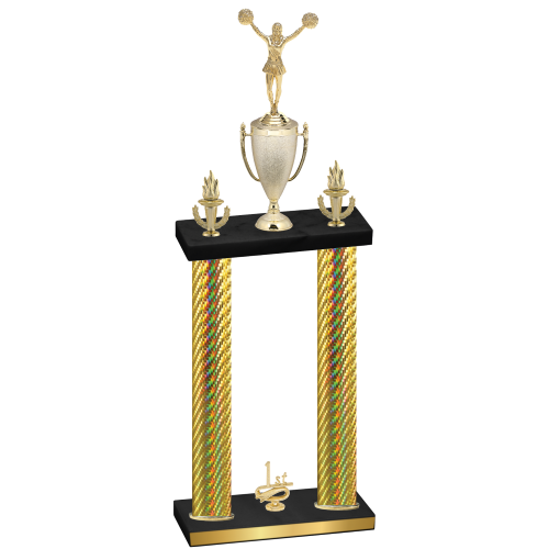 Double Gold Carbon Fiber First Place Cheerleading Trophy