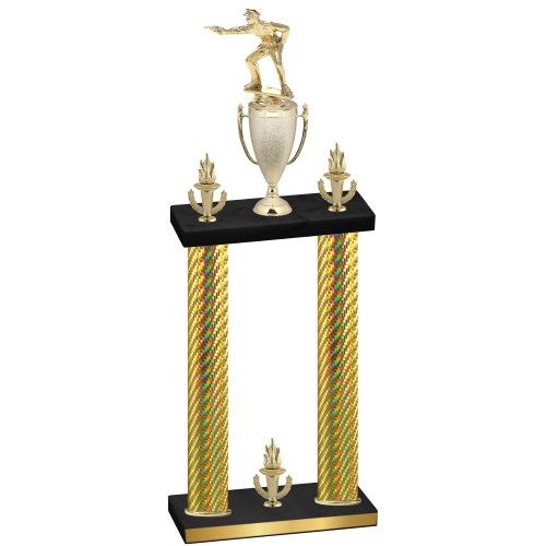 Double Gold Carbon Fiber Victory Shooter Trophy