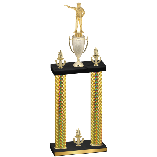 Double Gold Carbon Fiber Victory Shooter Trophy