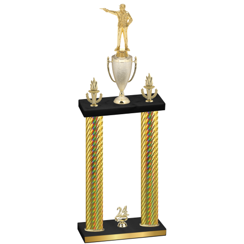 Double Gold Carbon Fiber Year Shooter Trophy